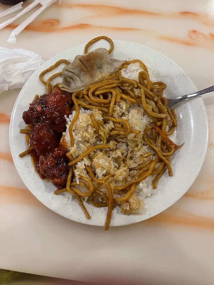 Lo Main Noodles and Fried Dumplings